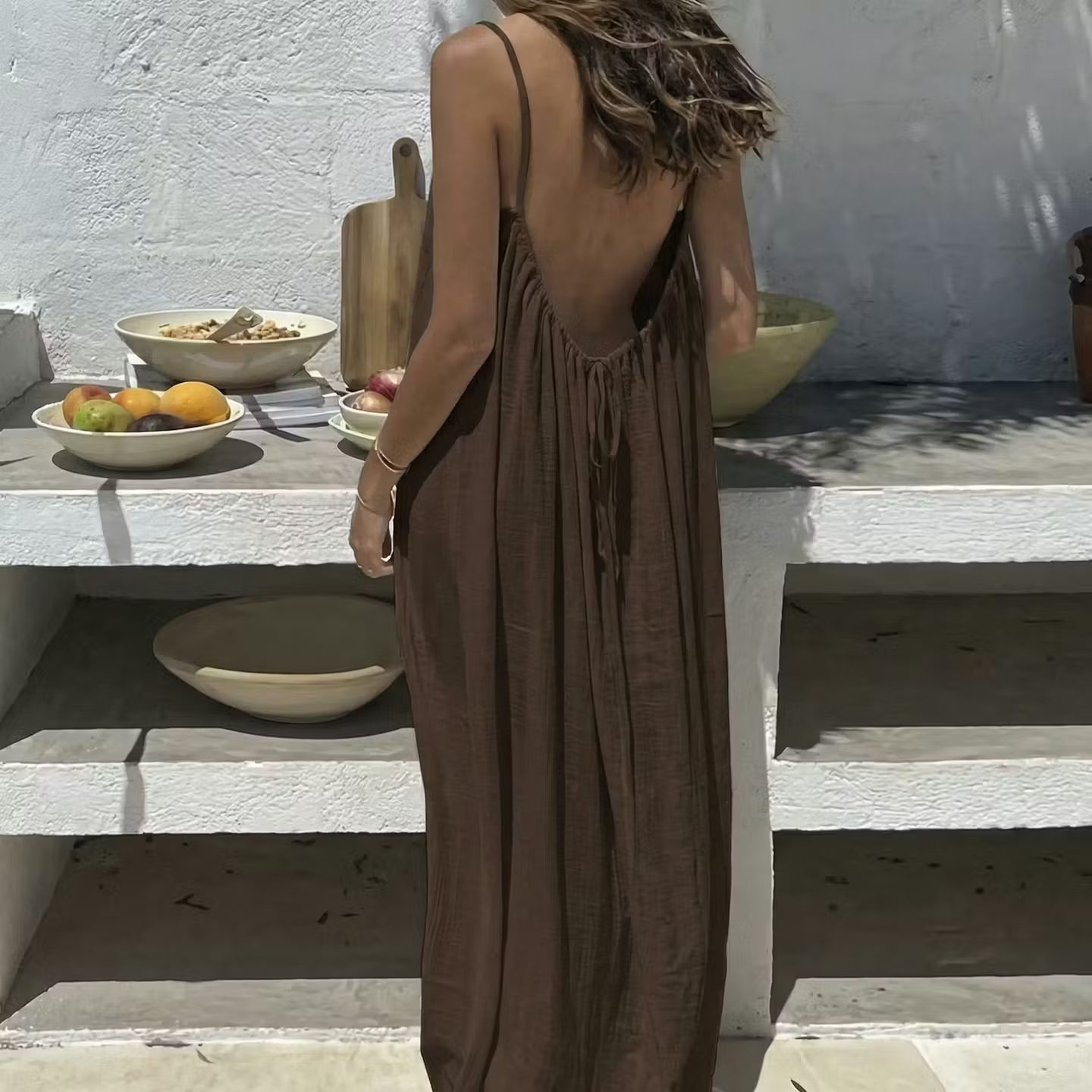 Bellechérie Cami Lounge Dress Elegant Long Sleeveless