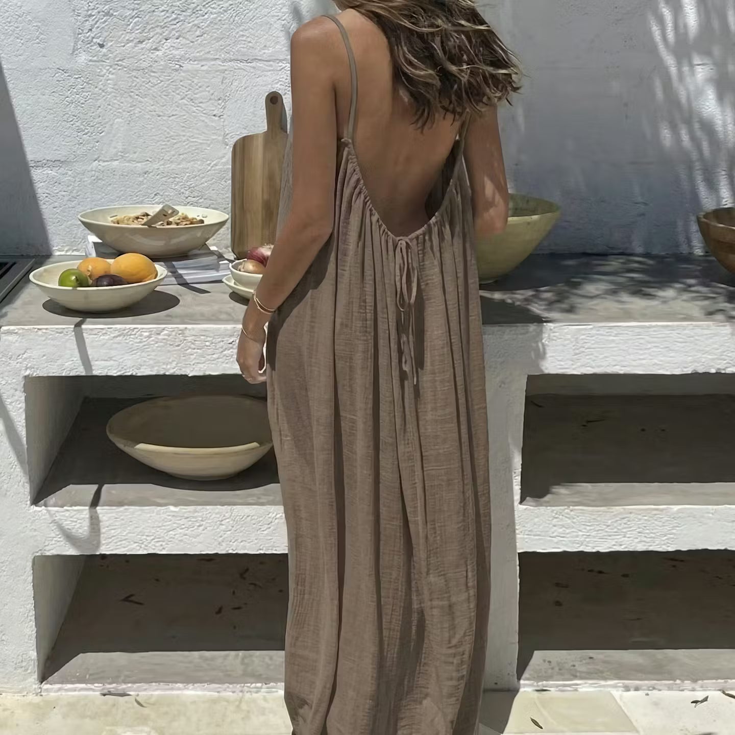 Bellechérie Cami Lounge Dress Elegant Long Sleeveless