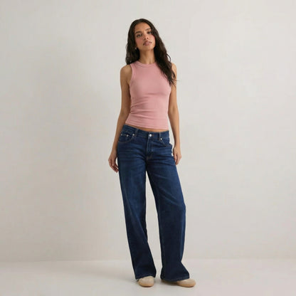 Bellechérie Built-in Bra Tank Top Ribbed Racerback Tops